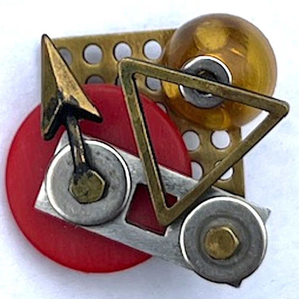 THOMAS MANN Vntg 80's Shirt Button Steampunk Rare